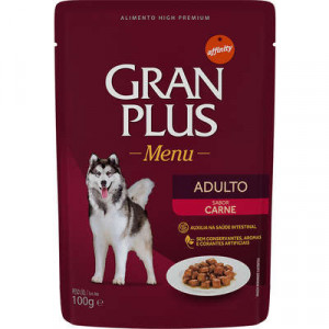 Sachê Gran Plus Cães Adultos Carne - 100g